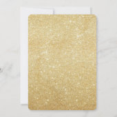 Eleganter Gold Lavender Floral Glitzer Quinceanera Einladung (Rückseite)