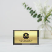 Eleganter Gold Layer Gray Monochrome Treiber Visitenkarte (Stehend Vorderseite)