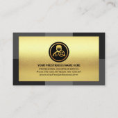 Eleganter Gold Layer Gray Monochrome Treiber Visitenkarte (Rückseite)