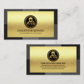 Eleganter Gold Layer Gray Monochrome Treiber Visitenkarte (Vorne/Hinten)