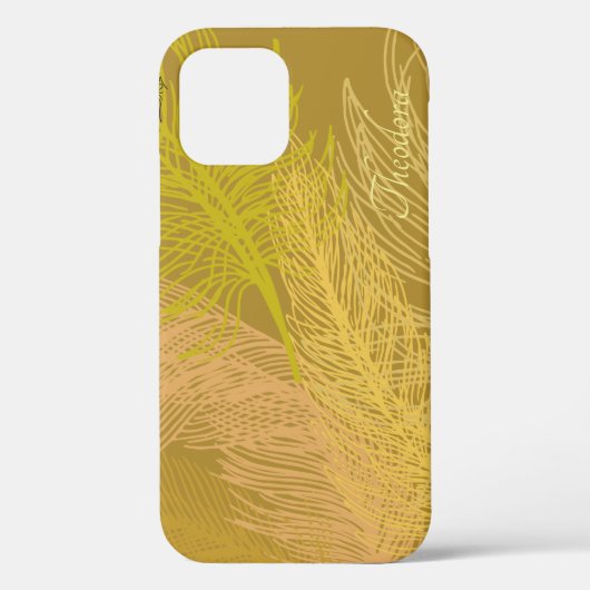 Eleganter Gold Leaf Olivenöl Hintergrund Case-Mate iPhone Hülle (Rückseite)