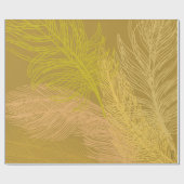 Eleganter Gold Leaf Olivenöl Hintergrund Geschenkpapier (Flach)