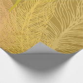 Eleganter Gold Leaf Olivenöl Hintergrund Geschenkpapier (Ecke)