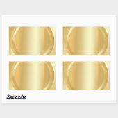Eleganter Gold Look Glamour Vorlage Text hinzufüge Rechteckiger Aufkleber (Blatt)