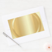 Eleganter Gold Look Glamour Vorlage Text hinzufüge Rechteckiger Aufkleber (Umschlag)