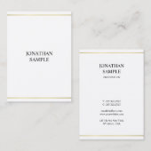 Eleganter Gold Look Sleek Design Beruflich Luxus Visitenkarte (Vorne/Hinten)