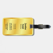 Eleganter Gold Look Template Klassischer Text im a Gepäckanhänger (Rückseite horizontal)