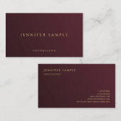 Eleganter Gold Look Text Premium Dick Luxury Visitenkarte (Vorne/Hinten)