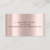 Eleganter Gold Lotus Rose Gold Yoga Instructor Visitenkarte (Rückseite)