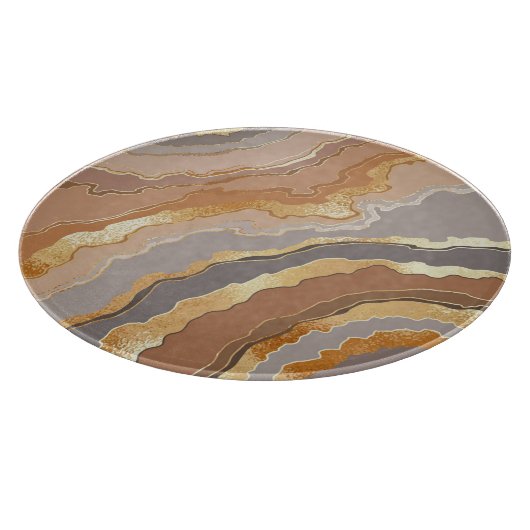 Eleganter Gold Marmor: Stilisierter Hintergrund. Schneidebrett (Ecke)