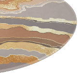 Eleganter Gold Marmor: Stilisierter Hintergrund. Schneidebrett (Ecke)