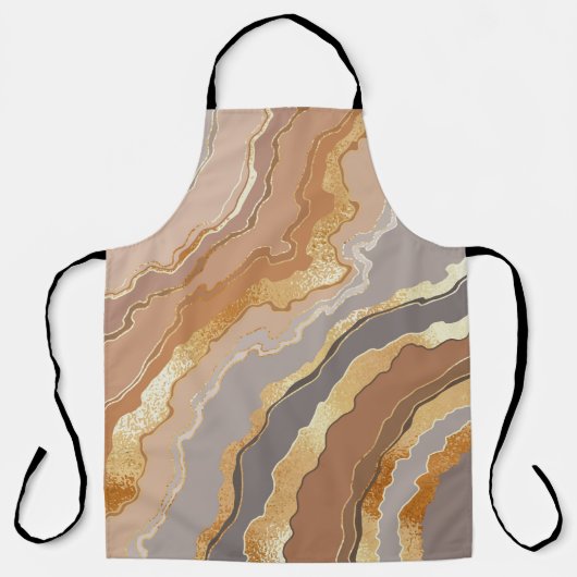 Eleganter Gold Marmor: Stilisierter Hintergrund. Schürze (Vorderseite)