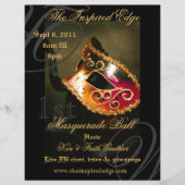 Eleganter Gold Masquerade Ball Party Event Flyer (Vorne)