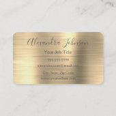 Eleganter Gold-Massagetherapeut Visitenkarte (Rückseite)