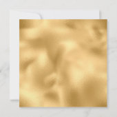 Eleganter Gold-Metallic-Shimmer Save the Date mode Einladung (Rückseite)
