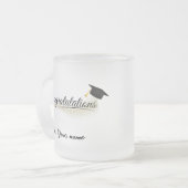 Eleganter Gold Minimal Abschluss School Kapselname Mattglastasse (Vorderseite Links)