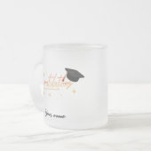 Eleganter Gold Minimal Abschluss School Kapselname Mattglastasse (Vorderseite Links)