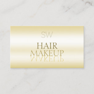 Eleganter Gold Mirror Schriftart mit Monogram Stil Visitenkarte