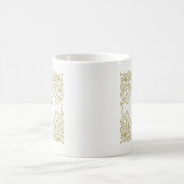 Eleganter Gold Monogram Zierrahmen Kaffeetasse (Mittel)