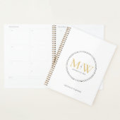 Eleganter Gold-Monogramm-Hochzeitsplaner Planer (Anzeige)