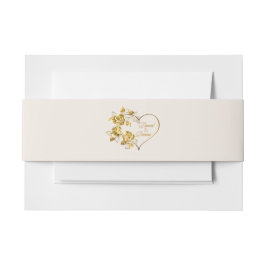 Eleganter Gold Personalisiert Wedding Einladung Be Einladungsbanderole
