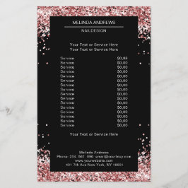 Eleganter Gold Pink auf beiden Seiten Flyer