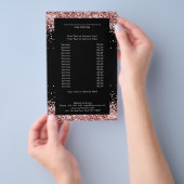 Eleganter Gold Pink auf beiden Seiten Flyer (Handgriff)