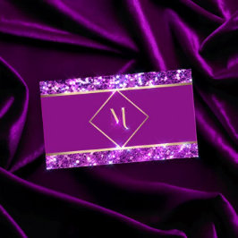 Eleganter Gold & Pink Glitzer Moderne Visitenkarte