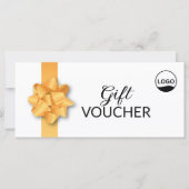 Eleganter Gold Ribbon Geschenkgutschein (Vorderseite)