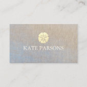 Eleganter Gold Sand Dollar Visitenkarte (Vorderseite)