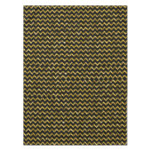 Eleganter Gold Schwarzer Glitzer Zickzack Streifen Tischdecke (Vorderseite)