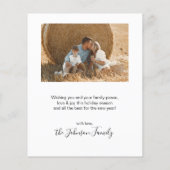 Eleganter Gold Script Foto Collage Weihnachts-Flye Flyer (Hinten)