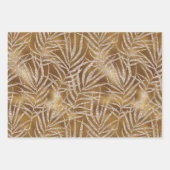 Eleganter Gold Silver Glitzer Abstrakt Foliage Geschenkpapier Set (Vorderseite)