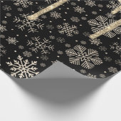 Eleganter Gold Snowflake Muster Dripping Glitzer Geschenkpapier (Ecke)