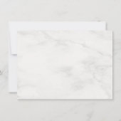 Eleganter Gold Splash Modern Monogram White Marmor Mitteilungskarte (Rückseite)