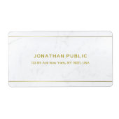 Eleganter Gold Text Einfaches Design Verschicken (Vorne)