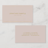 Eleganter Gold Text Moderne Vorlage Einfaches Desi Visitenkarte (Vorne/Hinten)