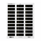 Eleganter Gold Text Name Moderne Monogram-Rückgabe (Vorne)