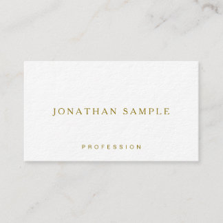 Eleganter Gold Text Premium Dickpapier Luxus Visitenkarte