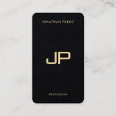 Eleganter Gold Text QR Code Luxury Premium Black Visitenkarte (Vorderseite)