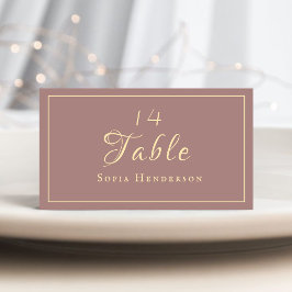 Eleganter Gold Typograoy Hochzeitstisch Platzkarte
