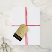 Eleganter Gold- und Black Christmas-Geschenk-Tag Geschenkanhänger (Mit Garn)