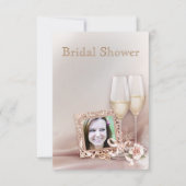 Eleganter Gold- und Elfenbeinheiratsinvit Einladung (Vorderseite)