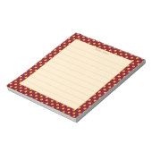 Eleganter Gold- und Maroon-Rahmen Notizblock (Rotiert)