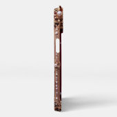 Eleganter Gold- und Perlbrief iPhone Hülle (Rechte Seite)