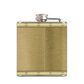 Eleganter Gold und Silberner Trauzeuge Gefallen Flachmann (Rückseite)