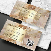 Eleganter Gold- und Wasserfarbenmarmor Visitenkarte