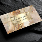Eleganter Gold- und Wasserfarbenmarmor Visitenkarte