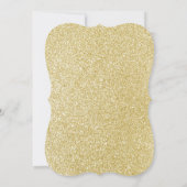 ELEGANTER GOLD UND WEISSER GLITZER GEBURTSTAG EINLADUNG (Rückseite)