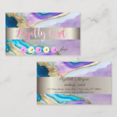 Eleganter Gold Violet Treuekarte (Vorne/Hinten)